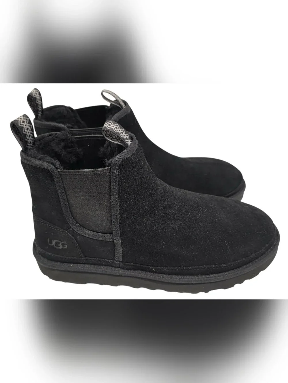 NEW UGG Neumel Chelsea Suede Classic Boot Black 112164 Mens Sz 11
